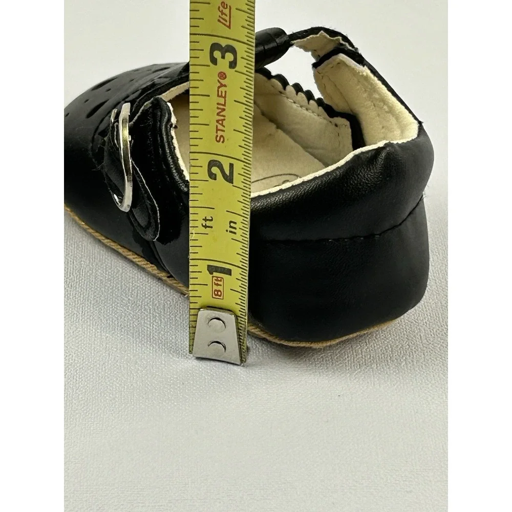 Baby Toddler Girls Black Mary Jane T Strap Shoes Size 11 Soft Sole Classic